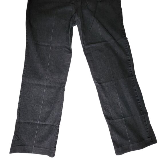 New Directions Black Straight Leg Double Button Flap Pocket Jeans sz 10 - Picture 6 of 10